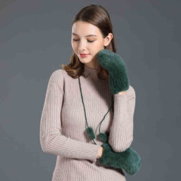 Women’s Mink Fur Knitted Gloves